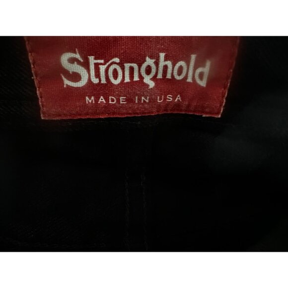 Sold The Stronghold SelvedgenStraight Leg Jeans Men 34 Black Button Fly Moto Roc - Picture 5 of 16
